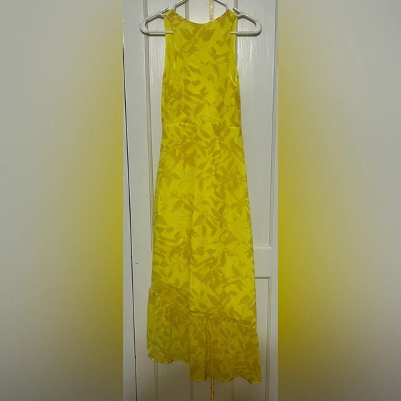 Chelsea28 Floral Print Asymmetric Faux Wrap Yellow Dress - Picture 2 of 5